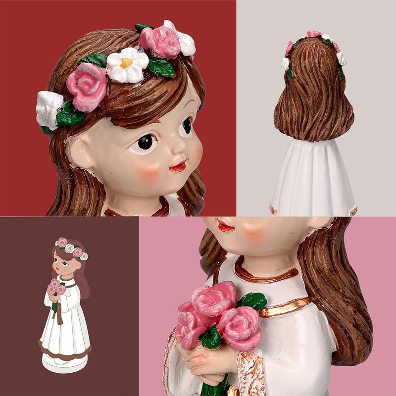 GoGnome Resin First Communion Girl Figurine - 5.3" First Communion