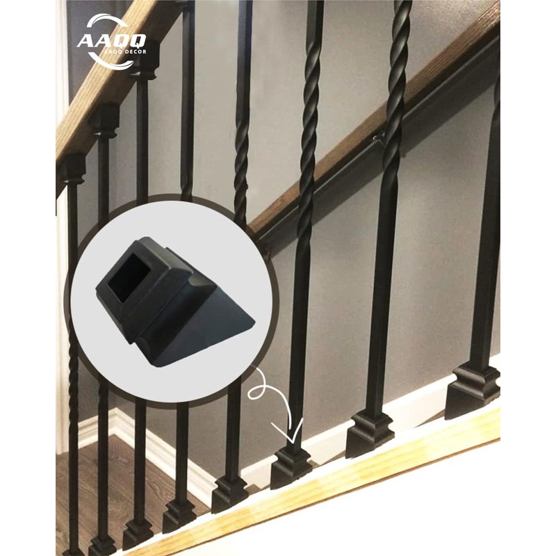 AAqq Decor 12-Pack Iron Baluster Shoes Square Railing Shoes Stair