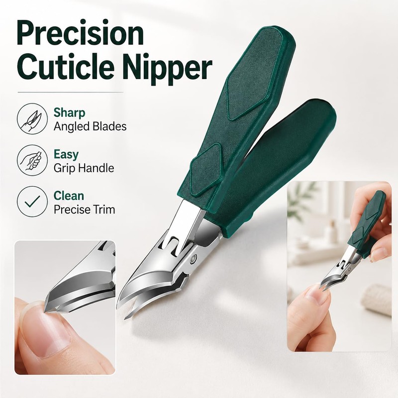 Wide Jaw Opening Anti-Splash Slanted Nail Clipper, Eagle Beak Beveled