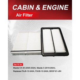 Donminggl Cabin & Engine Air Filter Set Fit for Mazda CX-30 (2020-2024), Mazda 3 (2019-2024), Replaces PAJ8-13-3A0A, PAH9-13-3A0A, BDGF-61-J6X