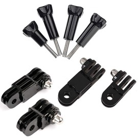 ShipeeKin 3-Way Adjustable Extension Arm Swivel Straight Joints Bracket Long and Short Connections with 4 Thumb Screws for Gopro Hero Series, SJCAM, GeekPro ect.
