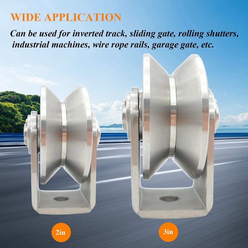 Stainless Steel V Groove Wheel Heavy Duty Caster Rigid Track