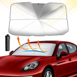 D-Lumina Car Sun Shade for Windscreen - Foldable Car Sun Shade, UV Block, Car Windscreen (Heat Insulation Protection), For Most Cars, SUVs, Trucks (L-140 x 80 cm)