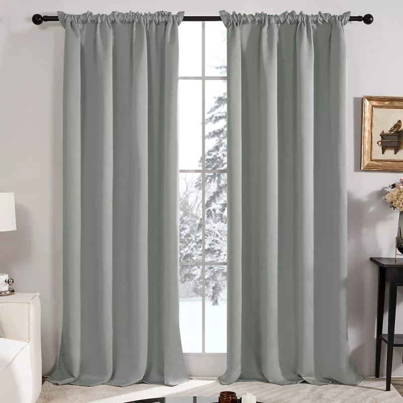 Deconovo Store 2 Cortina Forro Blackout Aislamiento Térmico Ruido 107x214cm