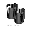 TRANSWARPS Wall Cup Holder, Universal Multi Size Cup and Mug Holder, for Cars, Trucks, RVs, Vans, Boats (Black) (2-Pack)