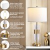 Table Lamp for Living Room with USB Ports, Gold Bedside
