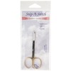 Tool Tron Tooltron Snip-A-Stitch Scissors 3-1/2"-Gold Plated
