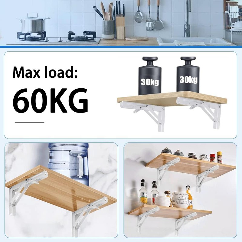 Catekro Folding Console 200 mm, 2 Pieces Folding Console Heavy