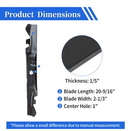 Keycci 490-110-C188 Toothed Mulching Blade, Compatible with Cub Cad et ZT2-60 ZT3-60 ZTS2-60 Ultima Series Mowers 60" Cutting Deck, Lawn Mower Blade Replacement for 742-05620, 3 Pack