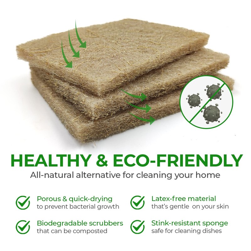 AIRNEX Biodegradable Scrubbing Pads for Dishes - Pack of 24