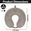 2 Pack Replacement Travel Neck Pillow Covers, U Shaped Travel