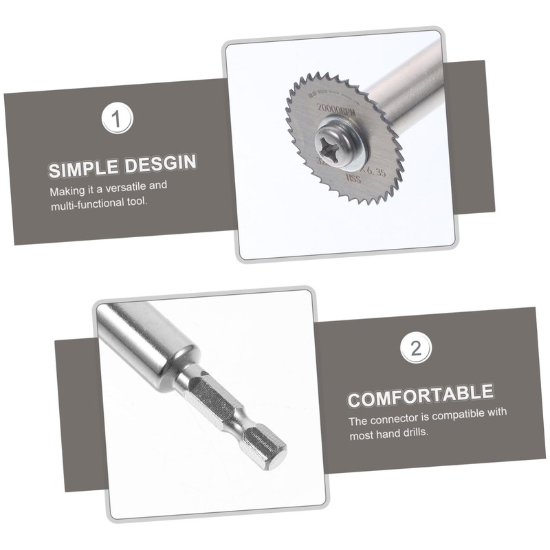 ULTECHNOVO 1set Inside Cutter Drill Saw Attachment Mini Shank Cutting
