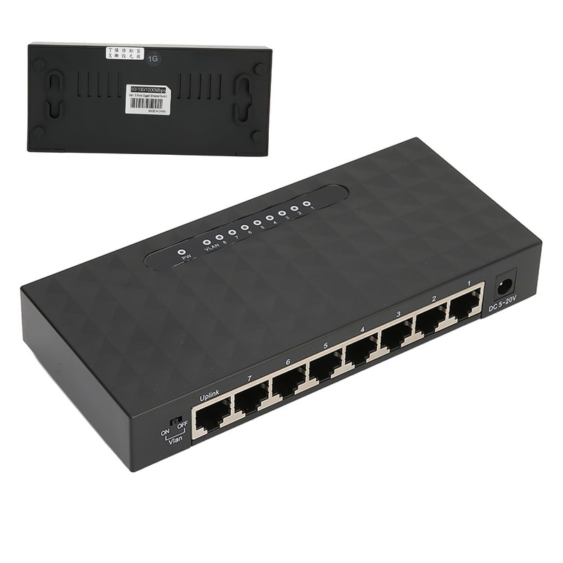 Network Switch Gigabit 1000Mps 8 Ports Self Adaptive Switch Ethernet