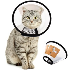 QIYADIN Plastic Pet Recovery Collars & Cones for Dogs and Cats After Surgery Adjustable Dog Neck Cone Surgical Elizabeth E-Collar Prevent Biting and Stop Licking Wound (XXS)
