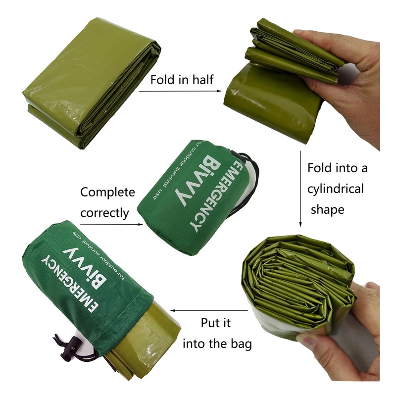 RLXMARTD Green Bivy Bags, Emergency Sleeping Bag, Bivy Bags and