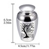 1pcs 6.5cm Small Urns Mini Cremation Human Ashes Holder Aluminum