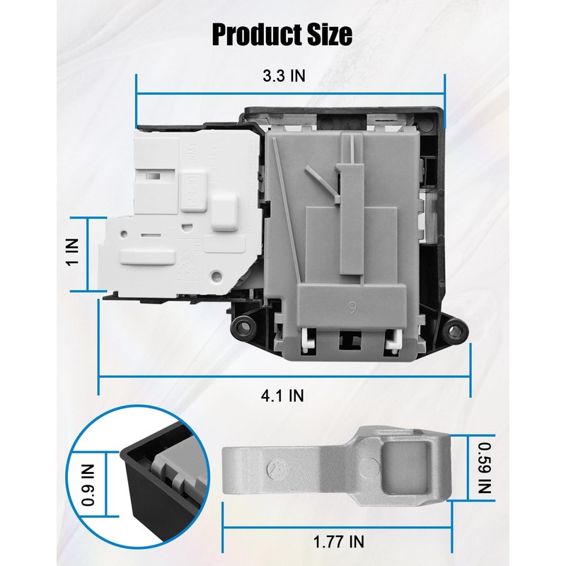 Washer Door Lock Switch and Washer Door Lock Strike Assembly