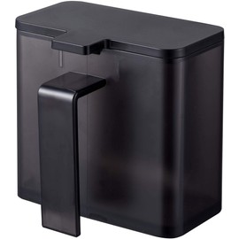 Yamazaki 4818 Tower Magnetic Spice Storage Container, Teaspoon and Leveler Included, Approx. 4.3 x 3.5 x 4.1 Inches (11 x 9 x 10.5 cm), Black