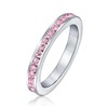 Bling Jewelry Sterling Silver Simulated Pink Tourmaline CZ Ring