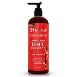 Shiny Leaf Anti-Hair Loss Shampoo With Biotin, for Men & Women - Sulfate-Free, Natural DHT Blocking Formula for Hair Growth, Thinning Hair Prevention, 16 Oz