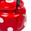 Enameled Tea Kettle Red White Polka-dot Enamelware Kettle 3.7-qt. (3.5