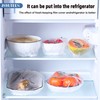 200 Pcs Disposable Elastic Food Storage Covers, Transparent Plastic Wrap