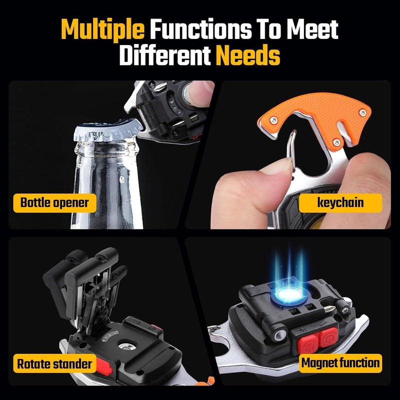 COB Keychain Work Light Keychain Flashlights 7 Light Modes 1600Lumen,portable