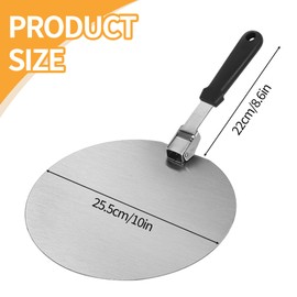 Pizza Peel, 10 Inch Round Pizza Paddle Metal Steel Spatula with Foldable Handle Pizzas Oven Accessories for Pizzas Breads