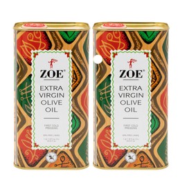 ZOE Extra Virgin Olive Oil, 1-Liter Tins (Pack of 2)