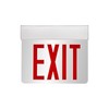 Sunlite 05278 LED Edge Lit Exit Sign, Silver Panels with