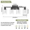 Unicozin Modern Bathroom Light Fixtures, 4 Light Vanity Lights over
