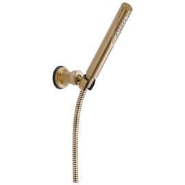 Delta Faucet Trinsic Single Spray Wall-Mount Hand Shower, Hand Held Shower with Hose, Gold Handheld Shower Head, Slide Bar Hand Shower, Handheld Shower, Champagne Bronze 55085-CZ