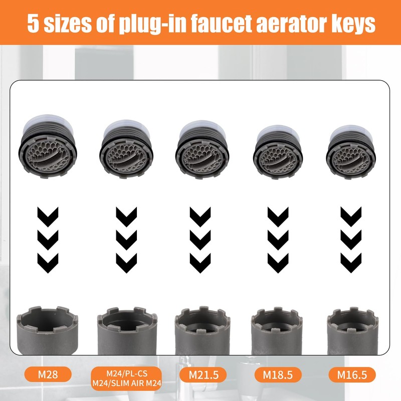 Lyreh 10 in 1 Faucet Aerator Removal Tool, Universal Aerator