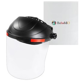 BohemiO Face Shield, Cover Type, Disaster Preparedness Surface, Grass Mower, Lawn Mower, Construction, Welding, DIY, Spraying, Dust, Protective Cover, For Work, Unisex, Clear Face Guard