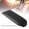 Center Console Armrest Cover PU Leather Black Armrest Protector Lid