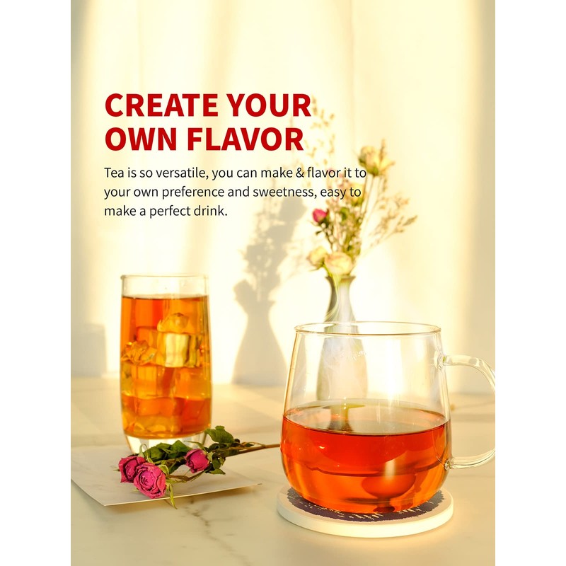 TeeLux Black Tea Bags, Natural Pure Black Tea, Smooth &