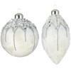 Frosted Glass Ornaments - Blown Glass Christmas Ornaments, Set of
