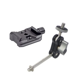 CS PRIORITY Schnellwechselplatte mit Kaltschuhhalterung, 1/4 3/8 Schraubenloch, ARC-Stil, Schnellklemme für DJ Roni S/Roni SC Gimba Stabilisator (Typ A mit Magic Arm)