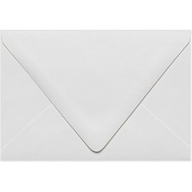 LUXPaper A4 Contour Flap Invitation Envelopes | 4 1/4" x 6 1/4" | White | 80lb. Text | 1000% Recycled | 50 Qty