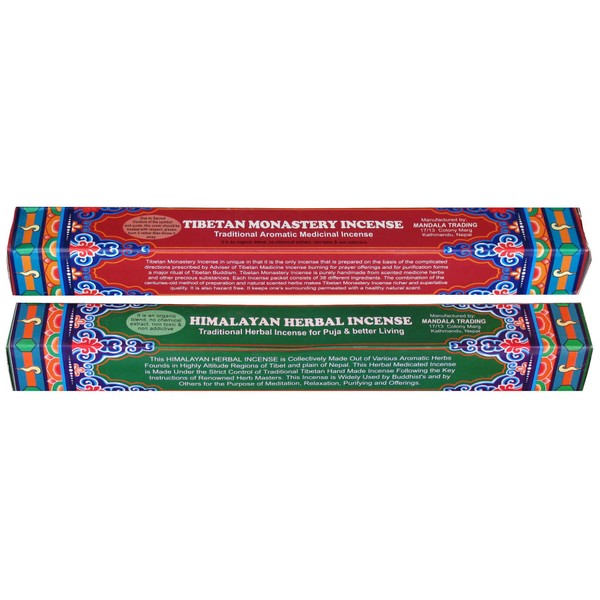 BUDDHAFIGUREN/Billy Held Tibetan Incense Sticks Set of 2 Himalayan Herbal