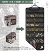 SMRITI Hanging Jewelry Organizer with Dual Zippered Pockets Canvas Double