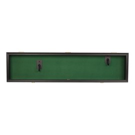 44" Long Rifle Gun Shotgun, Saber, Sword or Golf Club Display Case Cabinet Rack Putter Shadow Box w/98% UV - Lockable Door (Green Felt)-Black Frame