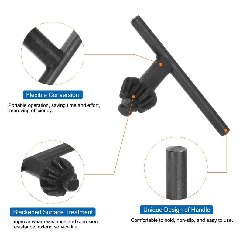 sourcing map Chuck Key 8mm Key 11T 21.5mm Gear for