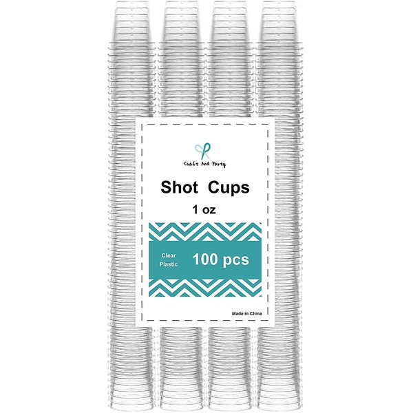 Craft and Party 1oz Premium Shot Glasses in 500 (100, 1oz)