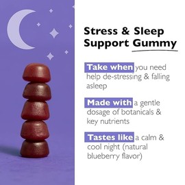 Bach RESCUE PLUS - Gomitas de apoyo para el sueño y el estrés, suplemento dietético nocturno con 1 mg de melatonina, ashwagandha, manzanilla, lavanda 