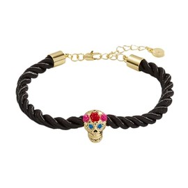 Alex and Ani Calavera Adjustable Cord Bracelet, Shiny Gold Finish, Multi-Color