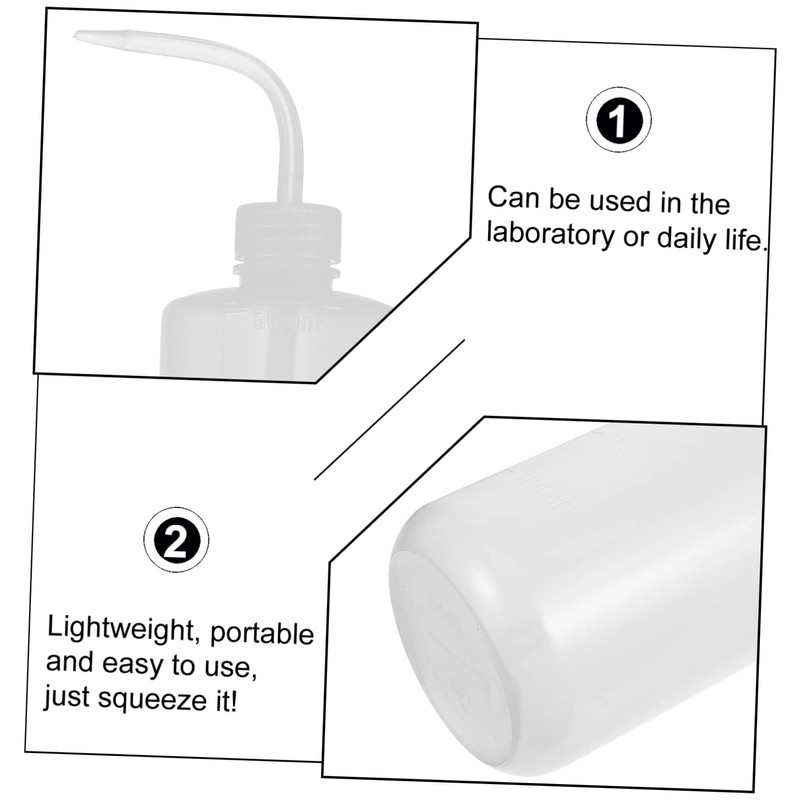 MAGICLULU 6pcs Refillable Squeeze Wash Bottles with Clear Scale and