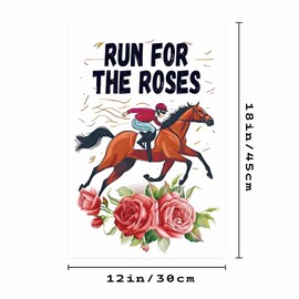 12x18 Inch Run For The Roses Garden Flag,Funny Flags Double Sided Seasonal Holiday Outside Party Decoration Yard Outdoor Sign (run1)