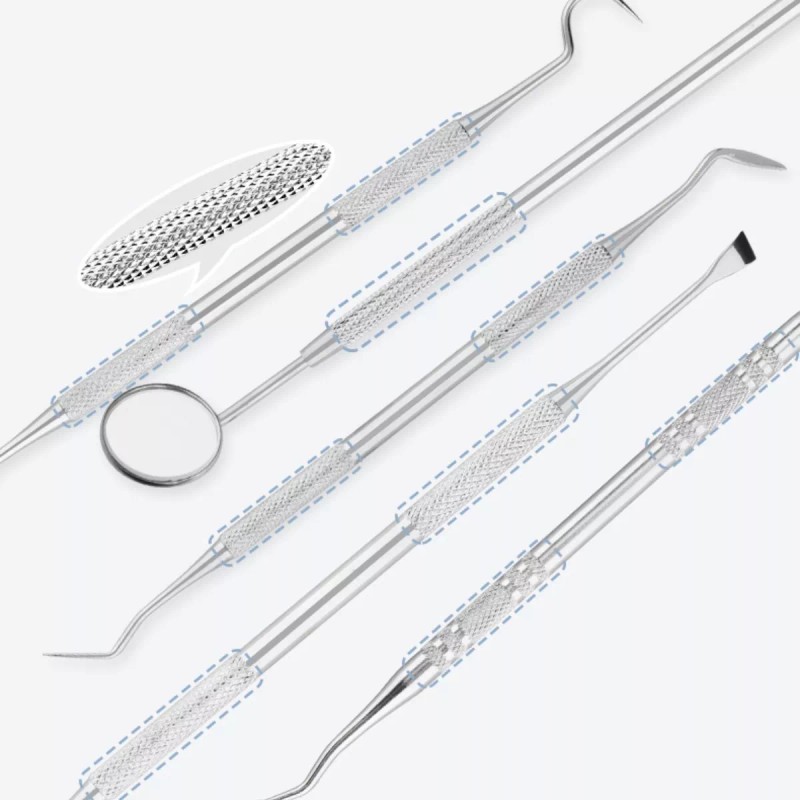 Veraly Set Herramientas Dentales Acero Inoxidable Con Estuche 5pz F