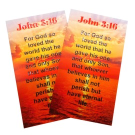Westmon Works John 3:16 Holy Card Bulk Pack Prayer Christian Bible Scripture Passage Three Sixteen Bundle for Schools or Church Congregation USA Made, Set of 10